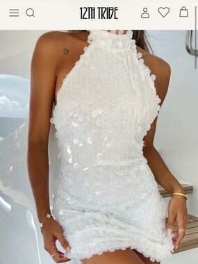 12th Tribe Vera White Payette Mini Dress